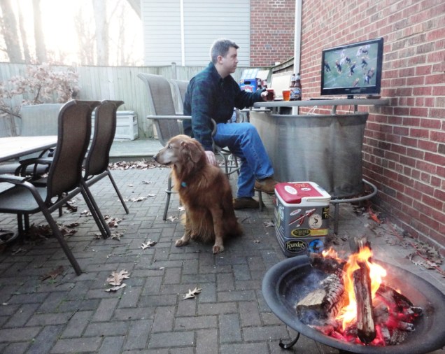 Sam-Saranac tasting on the patio