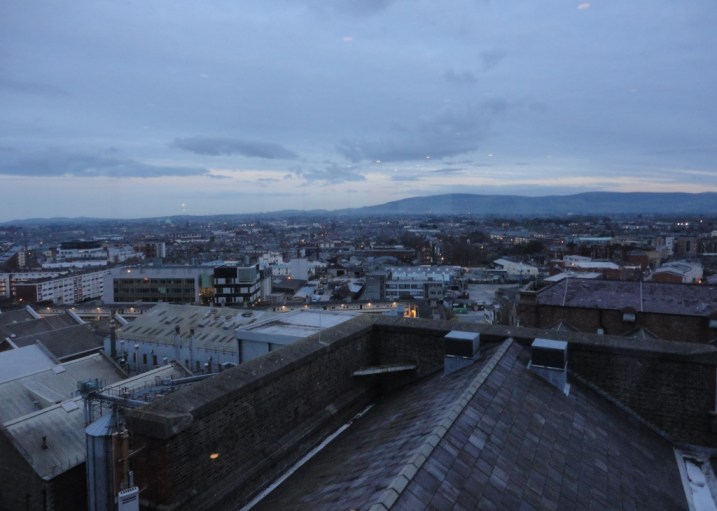 View of Dublin City from the Gravity Bar At Guinness Storehouse