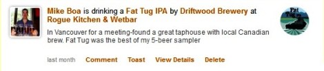 Rogue Untappd Update