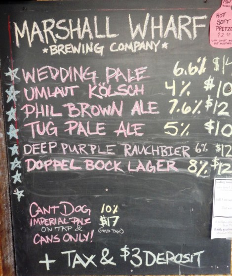 Marshall Wharf Chalkboard
