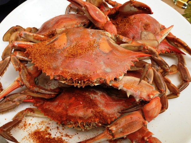 Crabs and Kellerbier at Gordon Biersch