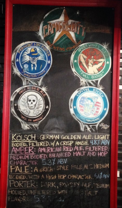 Cap City Beer Chalkboard