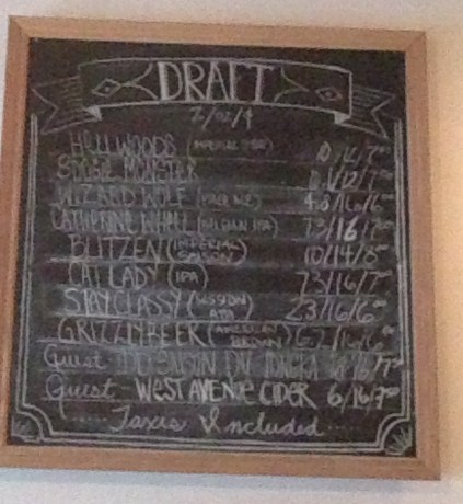 Bellwoods Brewery Chalkboard
