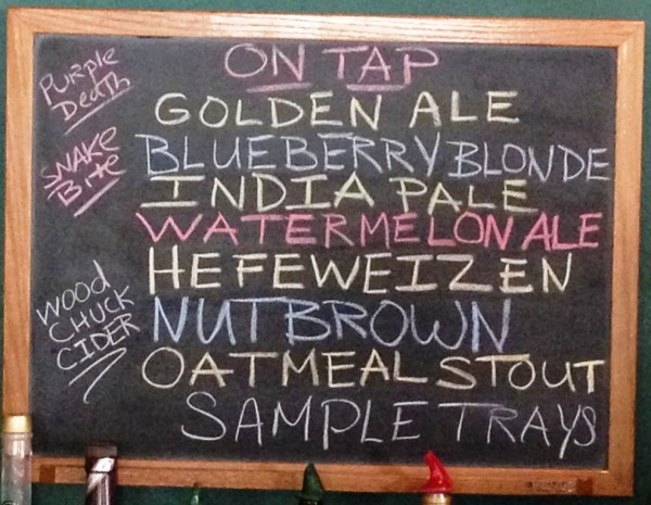 Coddington Brewing Company chalkboard