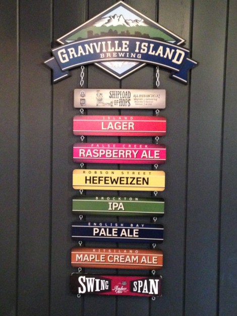 Granville Island Brewing sign