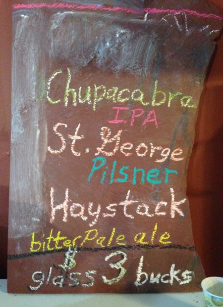 Liberty Craft Brewing chalkboard