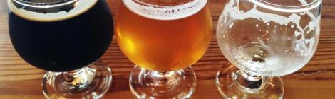 Angry Chair Brewing flight