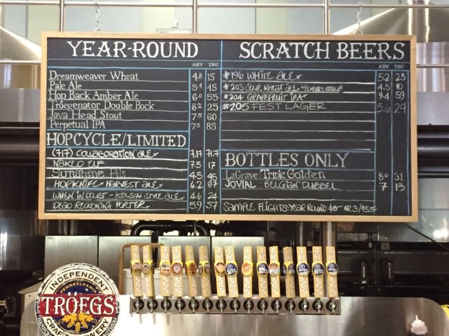 Troegs Chalkboard and Taps