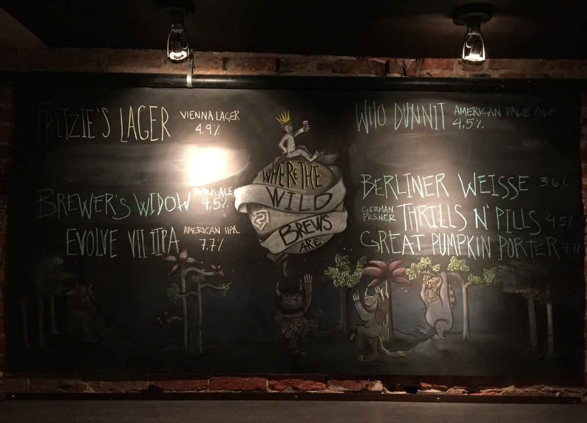 2nd Story Brewing Company chalkboard