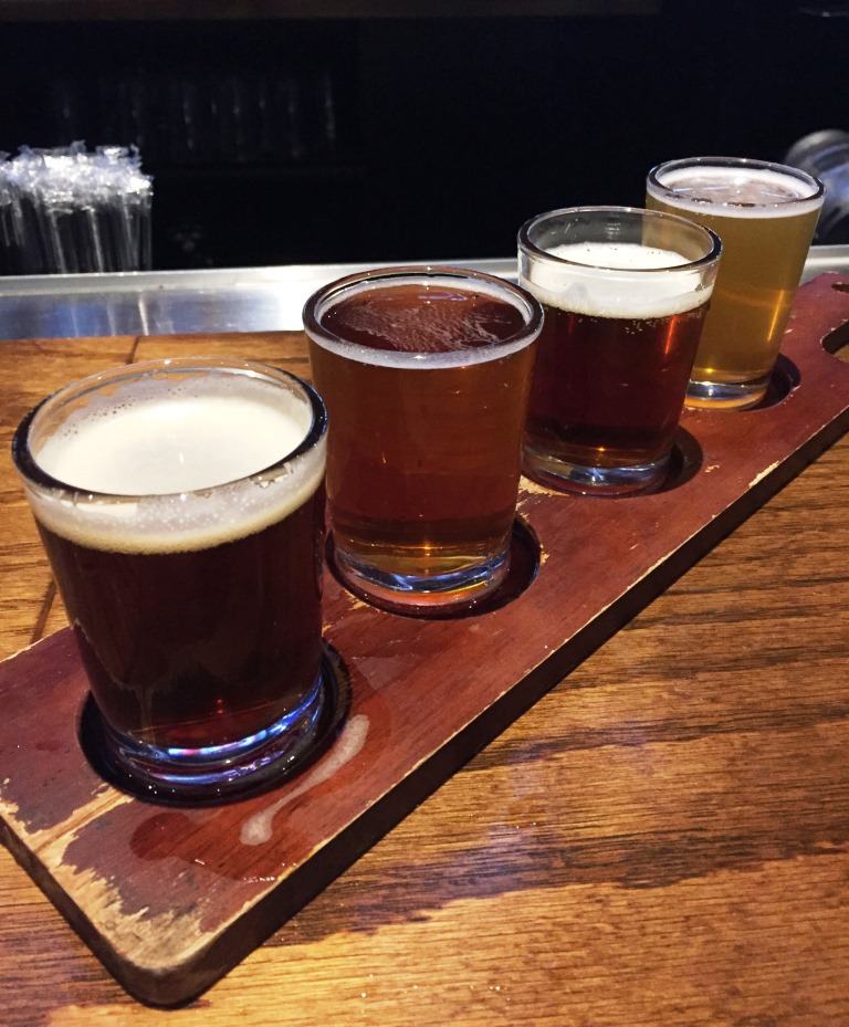 Brutopia Brewery and Kitchen sampler rack