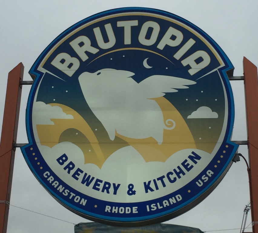 Brutopia Brewery and Kitchen sign
