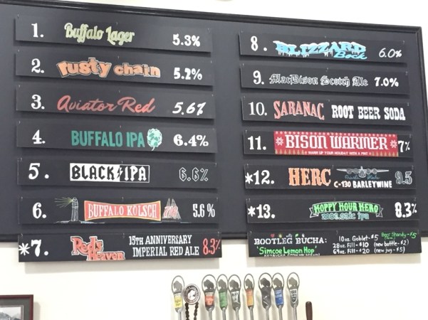 Flying Bison beer board