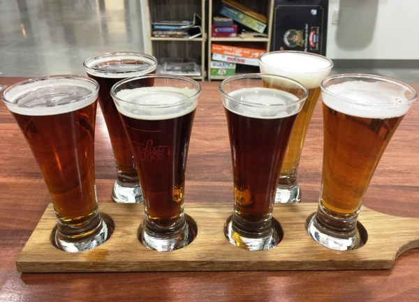 Flying Bison beer sampler
