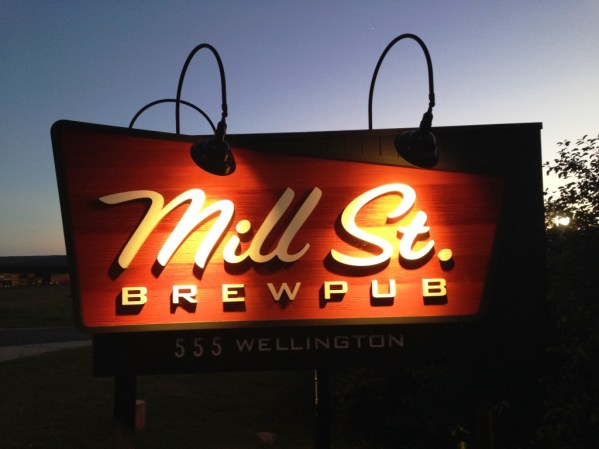 Mill St Brewpub sign