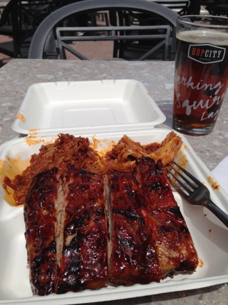 Ribfest meet tray and beer