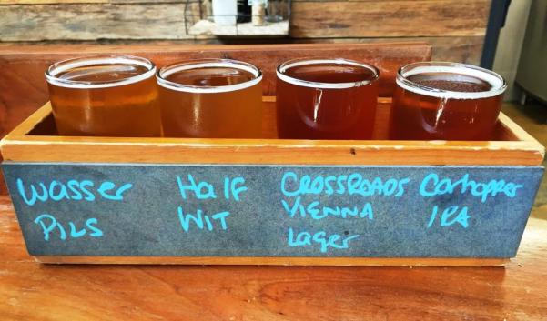 Caboose Brewing Company flight