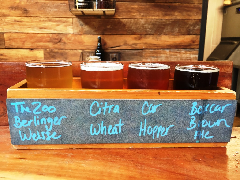 Caboose Brewing Company flight2