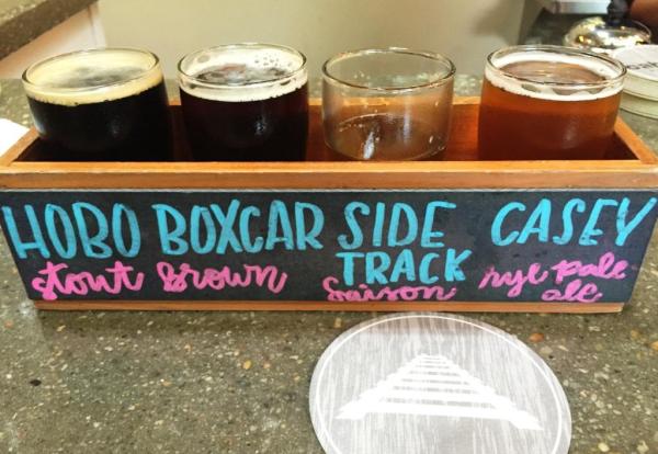 Caboose Brewing Company flight3