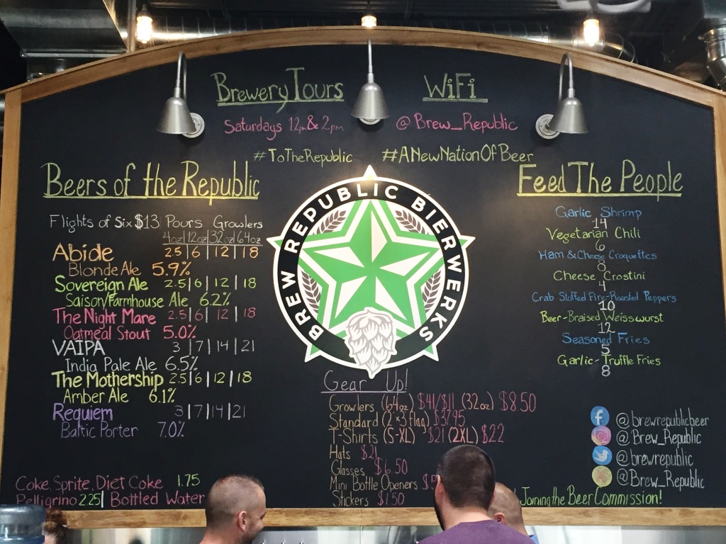 Brew Republic Bierwerks Chalkboard