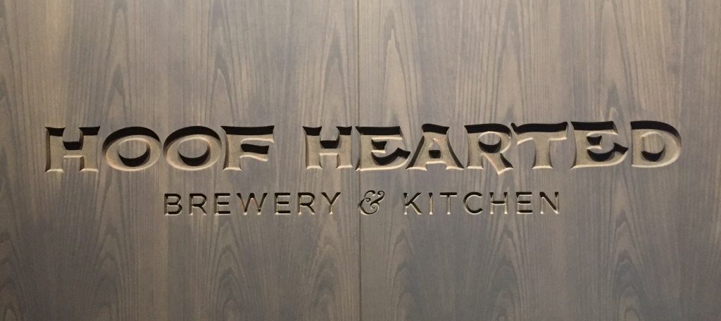 Hoof Hearted Brewery and Kitchen Sign