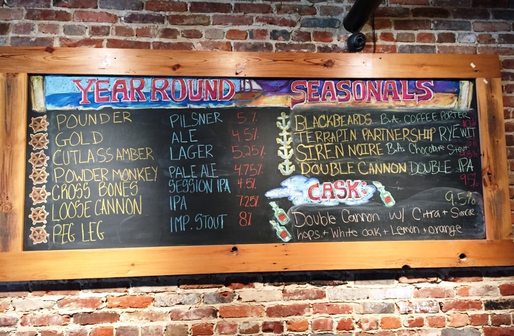 Heavy Seas Brewery Chalboard